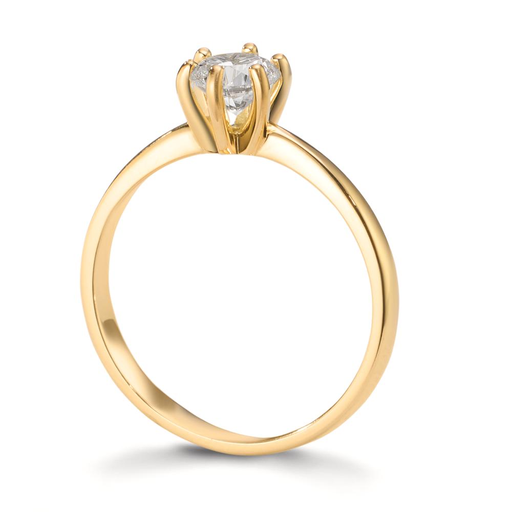 pierścionek zaręczynowy złoto żółte 750/18 K Diament laboratoryjny 0.40 ct, w-si