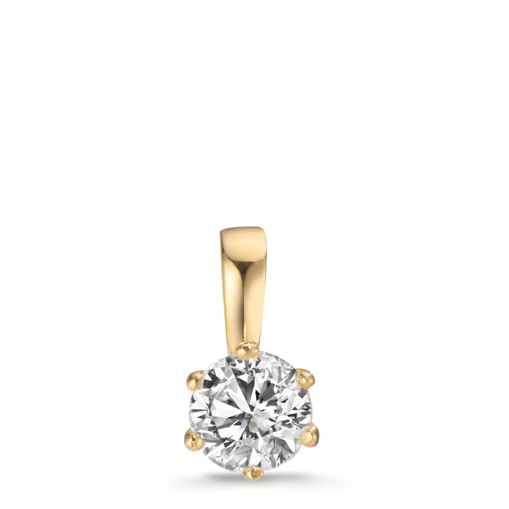 wisiorek złoto żółte 750/18 K Diament laboratoryjny 1 ct, w-si Ø6.5 mm
