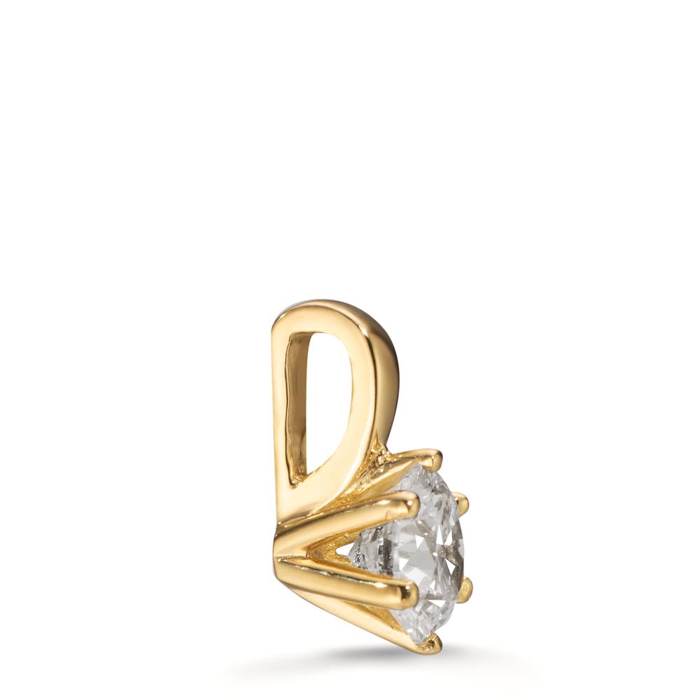 wisiorek złoto żółte 750/18 K Diament laboratoryjny 1 ct, w-si Ø6.5 mm