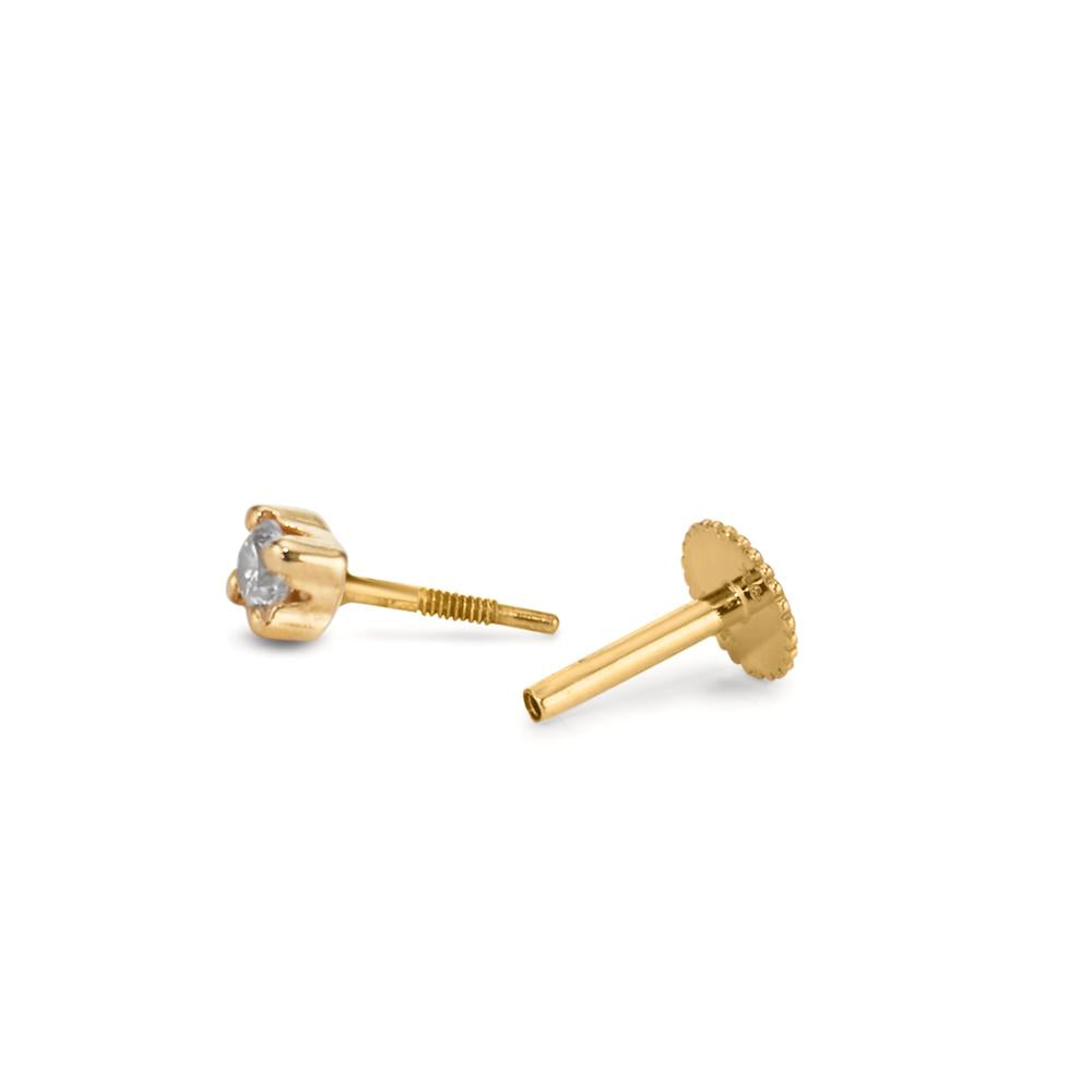 piercing złoto żółte 375/9 K Cyrkonia Ø2 mm