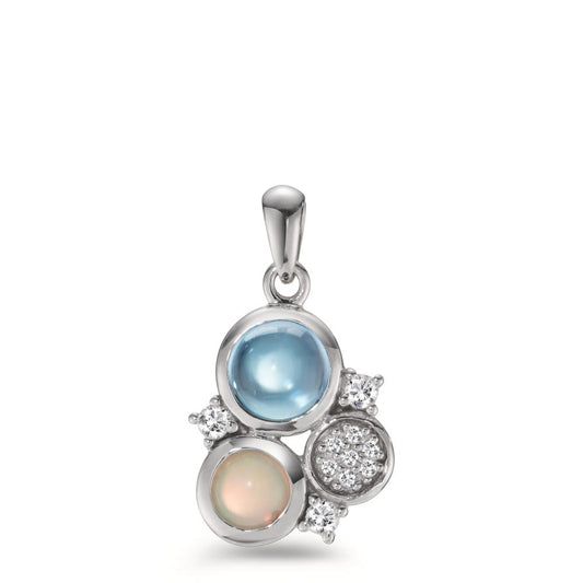 srebro Cyrkonia, Topaz, Opal rodowany