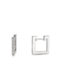 kolczyki koła zatrzaskowe złoto białe 750/18 K Diament 0.16 ct, w-si