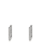 kolczyki koła zatrzaskowe złoto białe 750/18 K Diament 0.16 ct, w-si