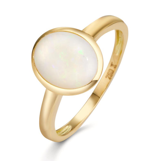 pierścionek złoto żółte 750/18 K Opal