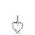 wisiorek złoto białe 750/18 K Diament 0.05 ct, 9 kamienie, w-si Serce Ø9.5 mm