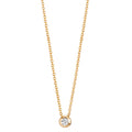 Naszyjnik złoto żółte 750/18 K Diament 0.03 ct, w-si 42-45 cm