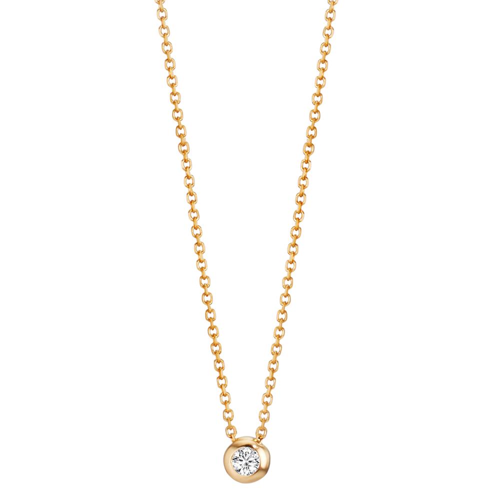 Naszyjnik złoto żółte 750/18 K Diament 0.03 ct, w-si 42-45 cm
