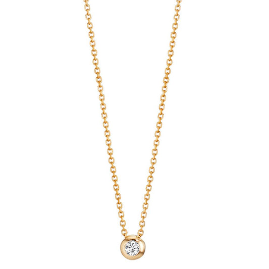 Naszyjnik złoto żółte 750/18 K Diament 0.03 ct, w-si 42-45 cm