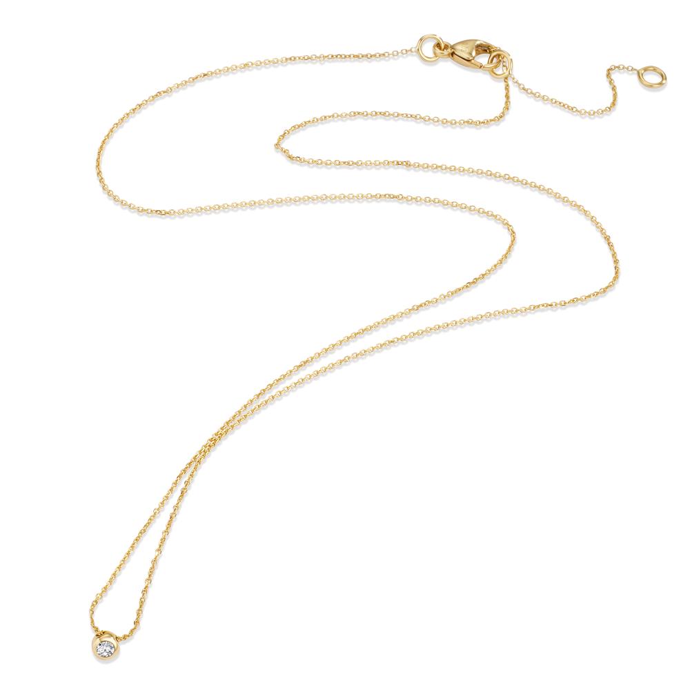 Naszyjnik złoto żółte 750/18 K Diament 0.03 ct, w-si 42-45 cm
