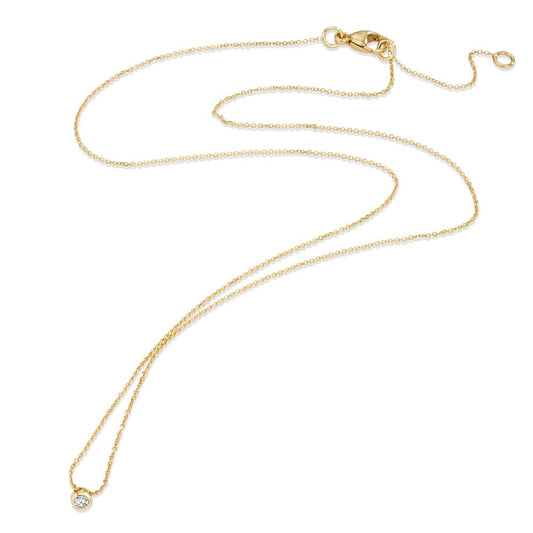 Naszyjnik złoto żółte 750/18 K Diament 0.03 ct, w-si 42-45 cm