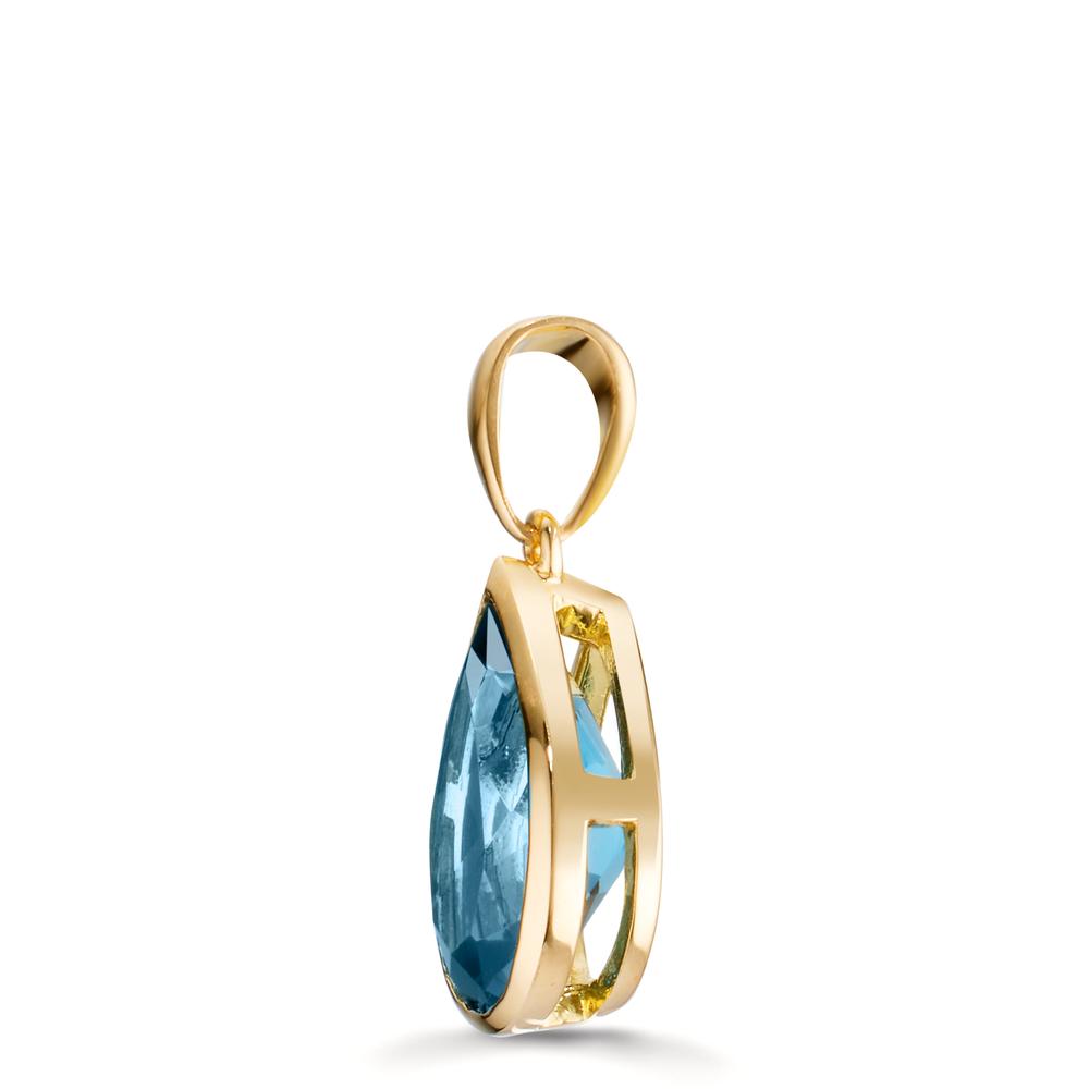 wisiorek złoto żółte 750/18 K Topaz London Blue