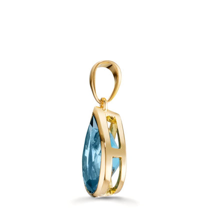 wisiorek złoto żółte 750/18 K Topaz London Blue