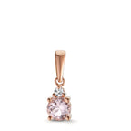 wisiorek złoto czerwone 750/18 K Morganit różowy, Diament 0.03 ct, w-si