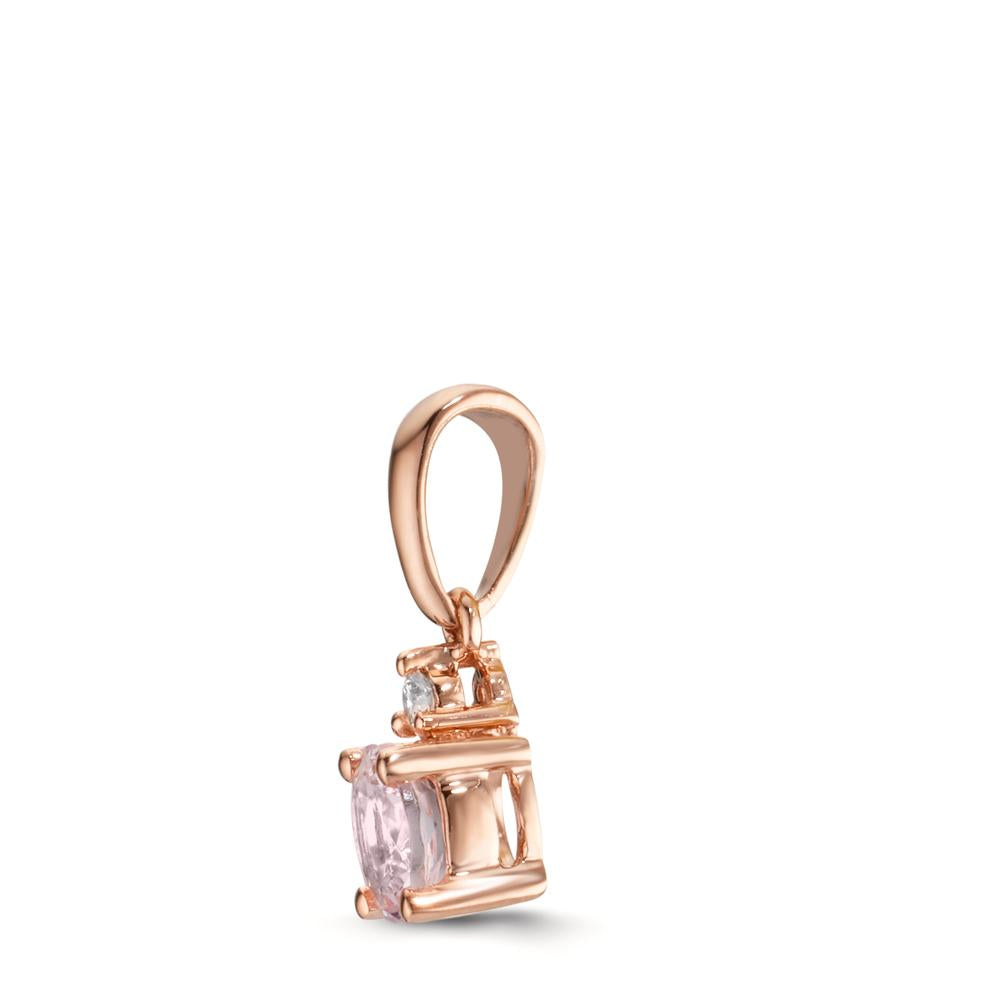 wisiorek złoto czerwone 750/18 K Morganit różowy, Diament 0.03 ct, w-si