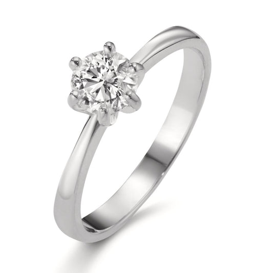 pierścionek zaręczynowy złoto białe 750/18 K Diament laboratoryjny 0.50 ct, w-si