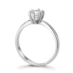 pierścionek zaręczynowy złoto białe 750/18 K Diament laboratoryjny 0.50 ct, w-si