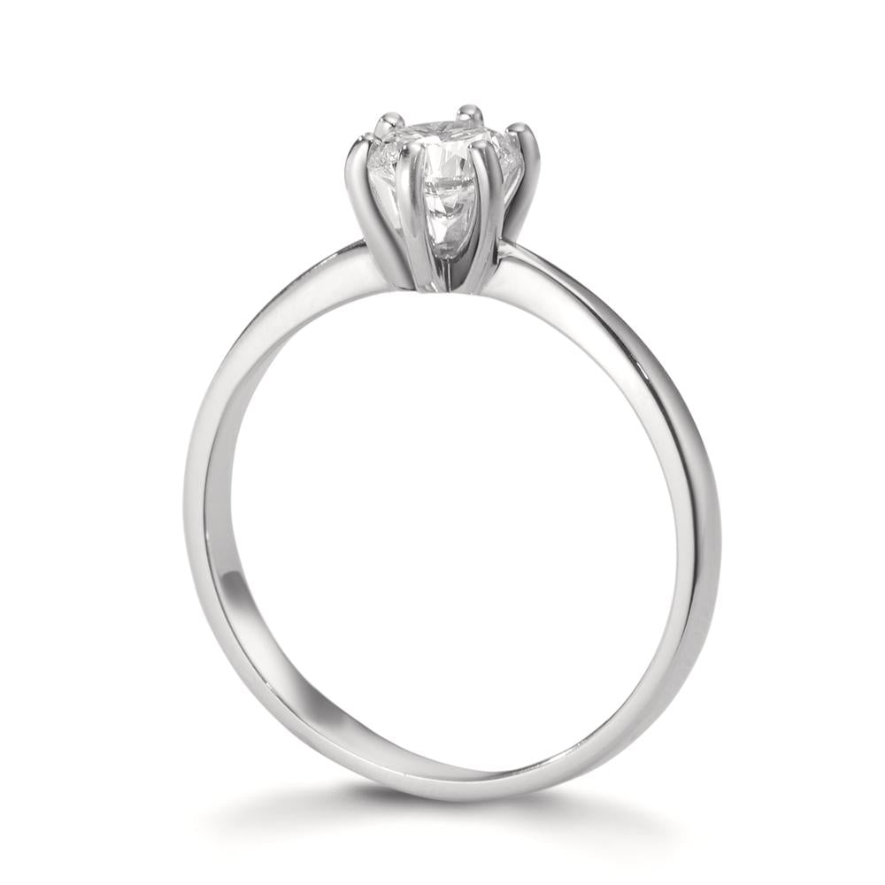 pierścionek zaręczynowy złoto białe 750/18 K Diament laboratoryjny 0.50 ct, w-si