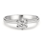 pierścionek zaręczynowy złoto białe 750/18 K Diament laboratoryjny 0.50 ct, w-si