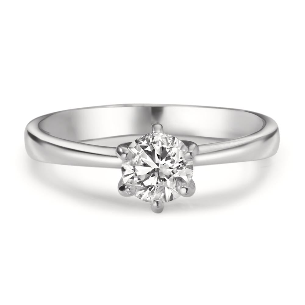 pierścionek zaręczynowy złoto białe 750/18 K Diament laboratoryjny 0.50 ct, w-si