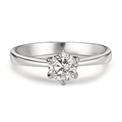 pierścionek zaręczynowy złoto białe 750/18 K Diament laboratoryjny 0.50 ct, w-si