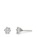 kolczyki wkrętki złoto białe 750/18 K Diament laboratoryjny 1 ct, 2 kamienie, w-si Ø5.5 mm