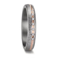 obrączka partnerska tantal 999, złoto różowe 585/14 K Diament 0.07 ct, 7 kamienie, w-si