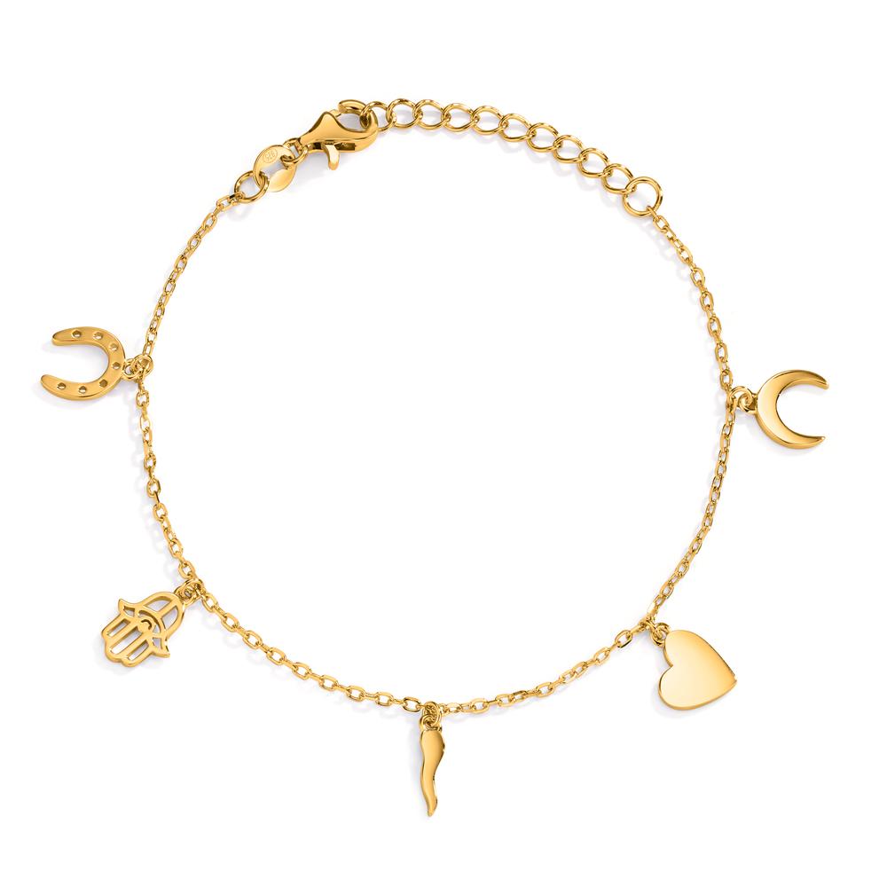 bransoletka srebro Cyrkonia żółty pozłacany