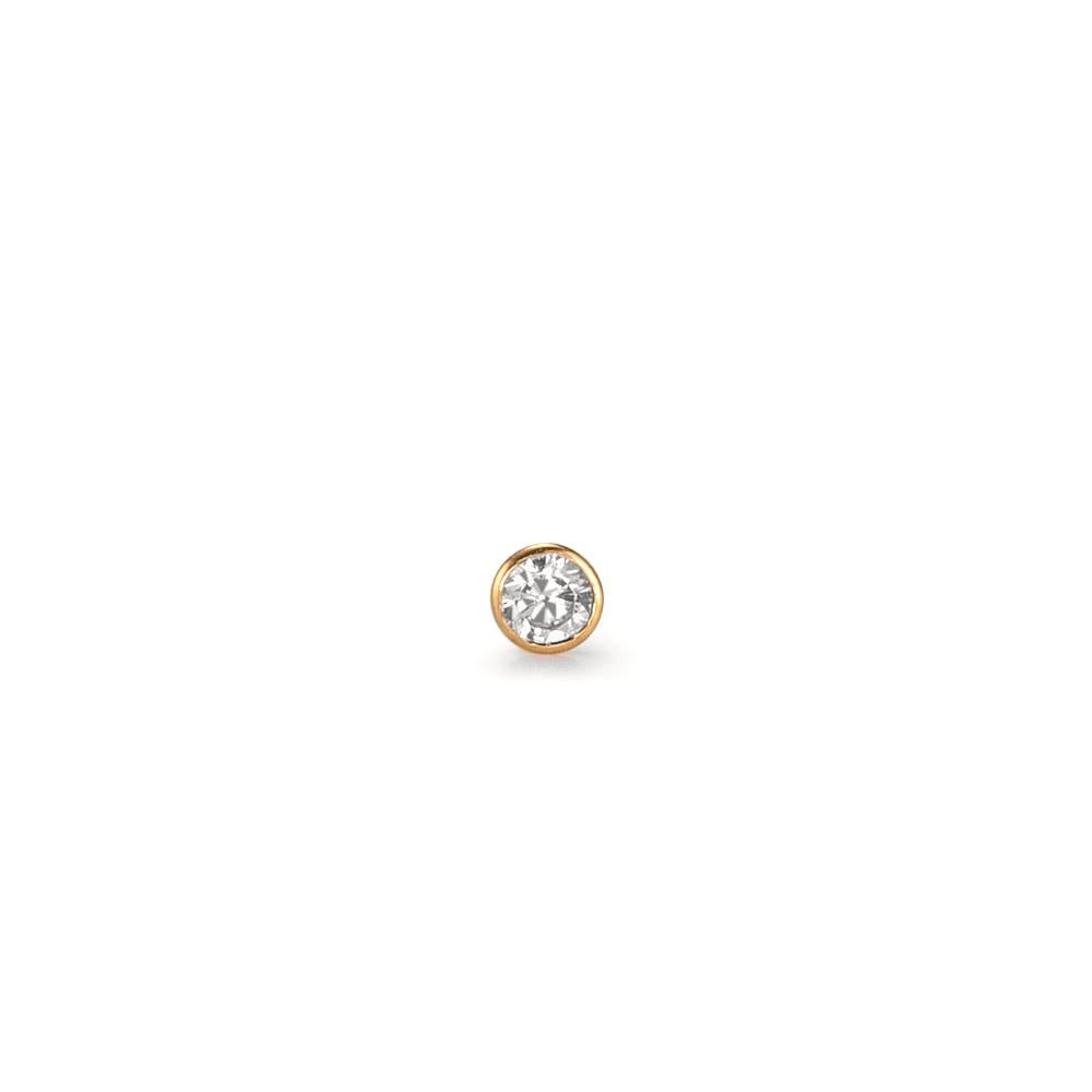 kolczyk wkrętka (1 sztuka) złoto żółte 750/18 K Cyrkonia Ø2.5 mm