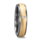 obrączka partnerska tantal 999, złoto żółte 585/14 K Diament 0.03 ct, w-si