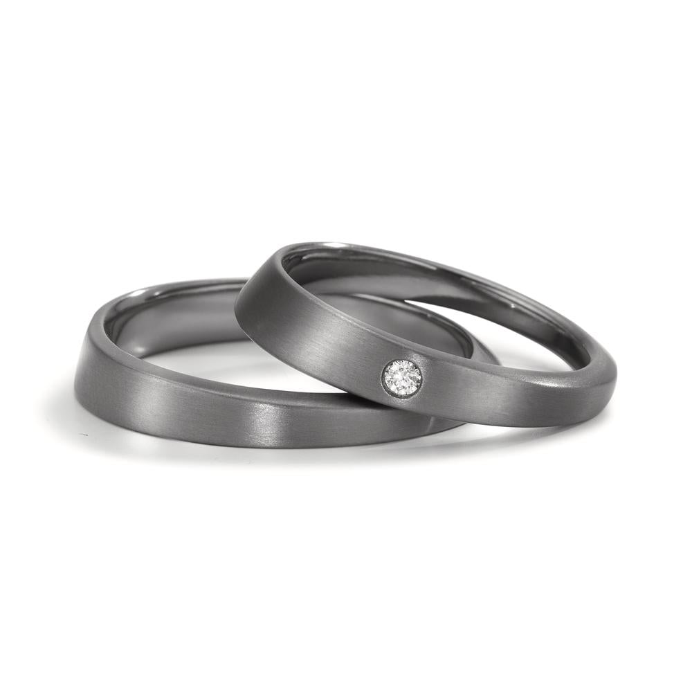 obrączka partnerska tantal 999 Diament 0.03 ct, w-si