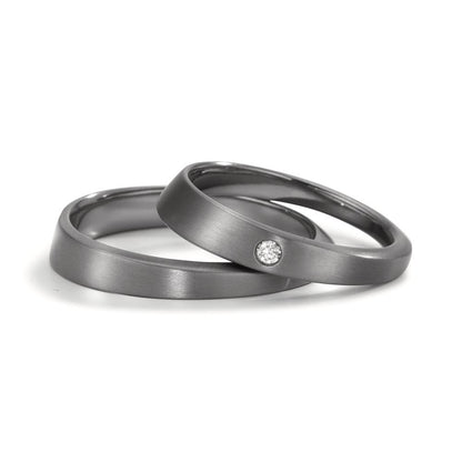 obrączka partnerska tantal 999 Diament 0.03 ct, w-si