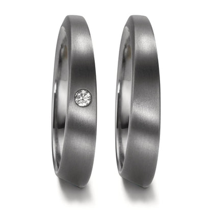 obrączka partnerska tantal 999 Diament 0.03 ct, w-si