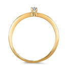 pierścionek zaręczynowy złoto żółte 750/18 K Diament 0.03 ct, w-si