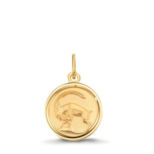 wisiorek z grawerem złoto żółte 375/9 K znak zodiaku Koziorożec Ø12 mm