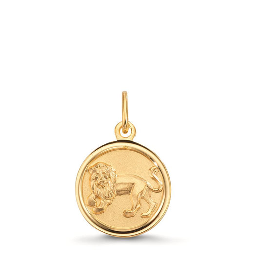 wisiorek z grawerem złoto żółte 375/9 K znak zodiaku Lew Ø12 mm