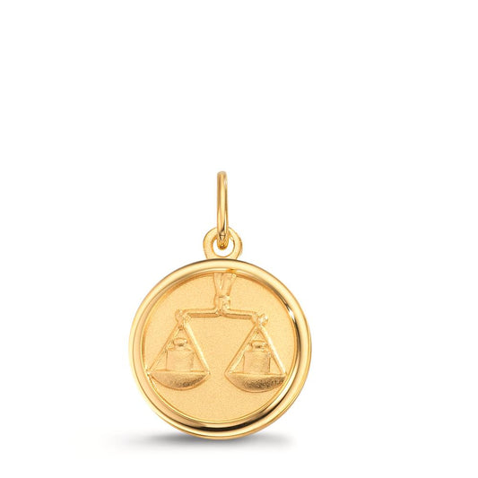 wisiorek z grawerem złoto żółte 375/9 K znak zodiaku Waga Ø12 mm