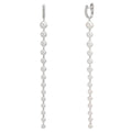 kolczyki koła zatrzaskowe złoto białe 750/18 K Diament 0.12 ct, 12 kamienie, tw-si Perła hodowana w wodzie słodkiej, 28 Perły