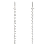 kolczyki koła zatrzaskowe złoto białe 750/18 K Diament 0.12 ct, 12 kamienie, tw-si Perła hodowana w wodzie słodkiej, 28 Perły