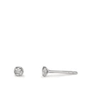 kolczyki wkrętki złoto białe 375/9 K Cyrkonia 2 kamienie Ø2.9 mm