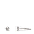 kolczyki wkrętki złoto białe 375/9 K Cyrkonia 2 kamienie Ø2.9 mm