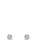 kolczyki wkrętki złoto białe 375/9 K Cyrkonia 2 kamienie Ø2.9 mm