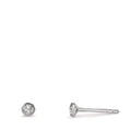 kolczyki wkrętki złoto białe 375/9 K Cyrkonia 2 kamienie Ø3.5 mm