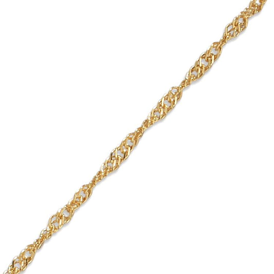 bransoletka na kostkę złoto żółte 375/9 K 23-25 cm