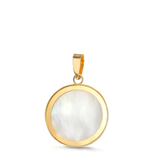 wisiorek złoto żółte 750/18 K masa perłowa glob Ø12 mm