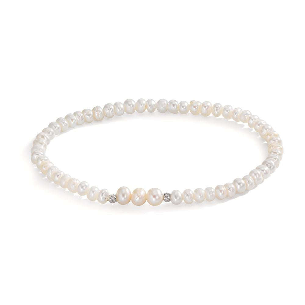 bransoletka stal nierdzewna Perła hodowana w wodzie słodkiej 3.5-4 mm 17 cm