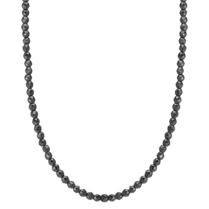 Naszyjnik stal nierdzewna Hematyt 3 mm 42 cm