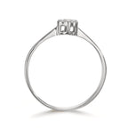 pierścionek złoto białe 750/18 K Diament 0.06 ct, 7 kamienie, w-si