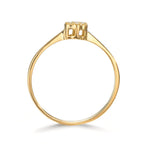 pierścionek złoto żółte 750/18 K Diament 0.06 ct, 7 kamienie, w-si