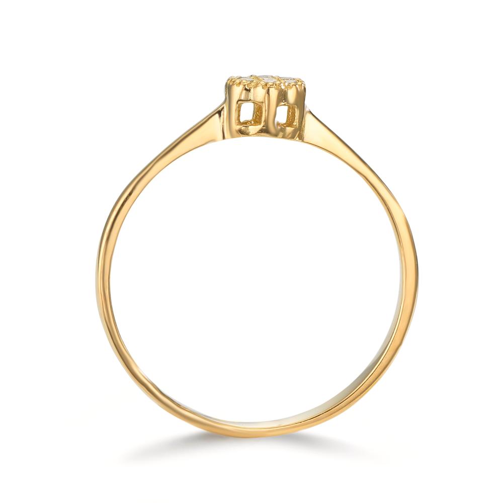 pierścionek złoto żółte 750/18 K Diament 0.06 ct, 7 kamienie, w-si
