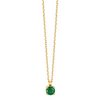 Naszyjnik złoto żółte 750/18 K Szmaragd 0.22 ct 42 cm